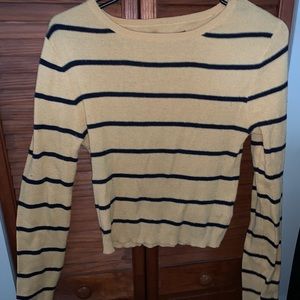Cropped striped sweater